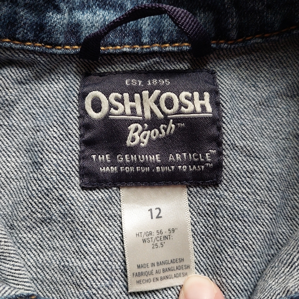 Oshkosh euc jean jacket size 12 - Picture 4 of 12
